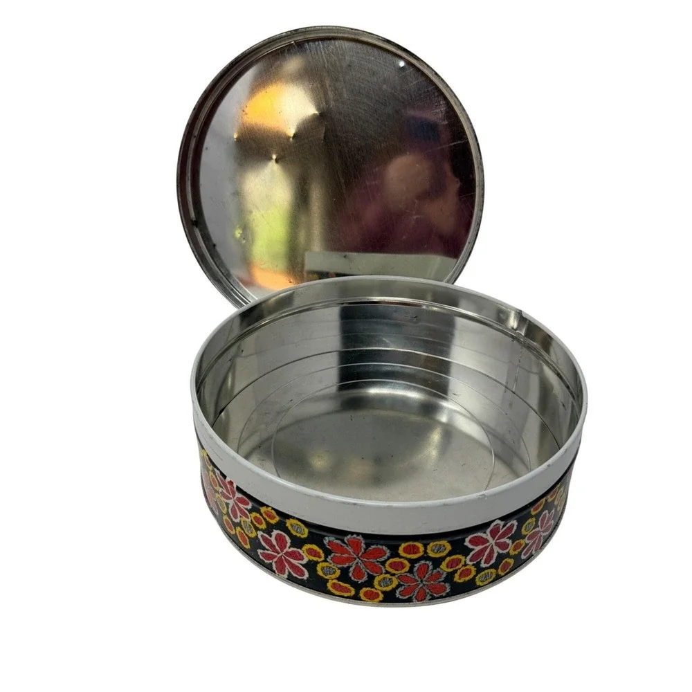 Vintage‎ Royal Dansk Covered Cookie Tin Retro 1970s Danish Modern Hedebo